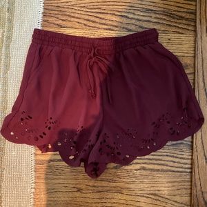 Maroon shorts